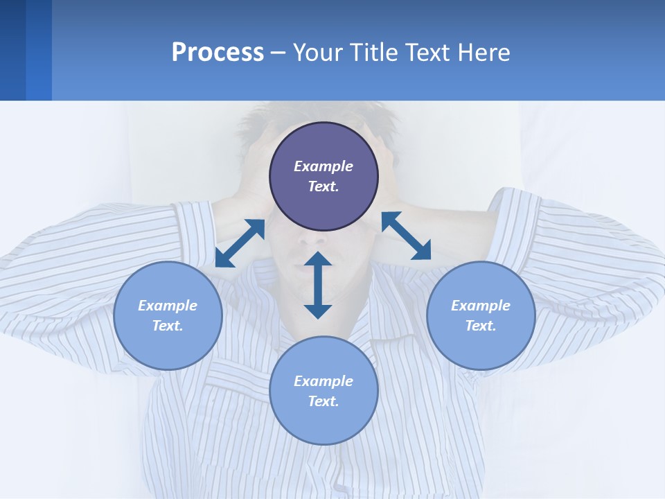 A Man Covering His Eyes While Laying In Bed PowerPoint Template