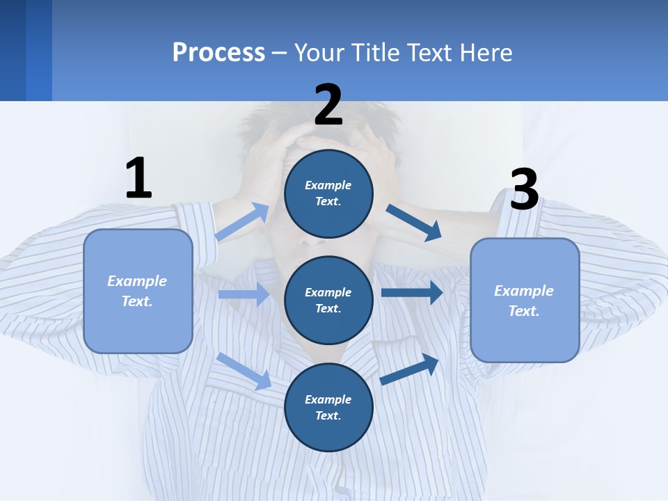 A Man Covering His Eyes While Laying In Bed PowerPoint Template