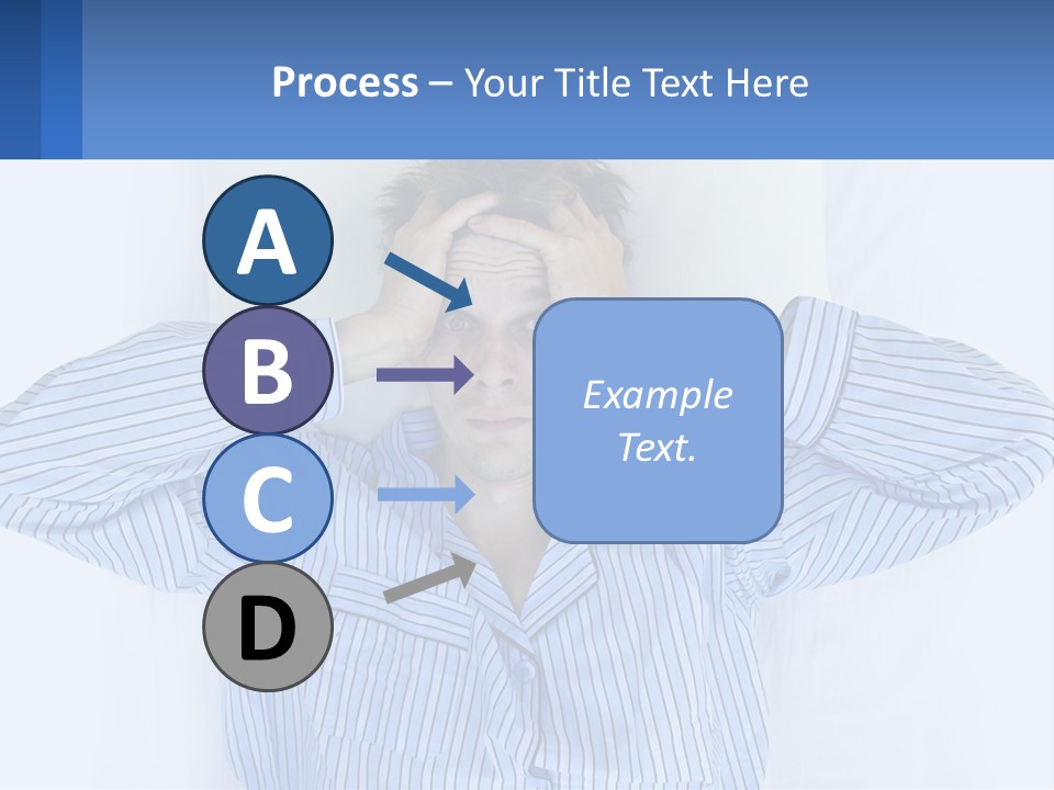 A Man Covering His Eyes While Laying In Bed PowerPoint Template