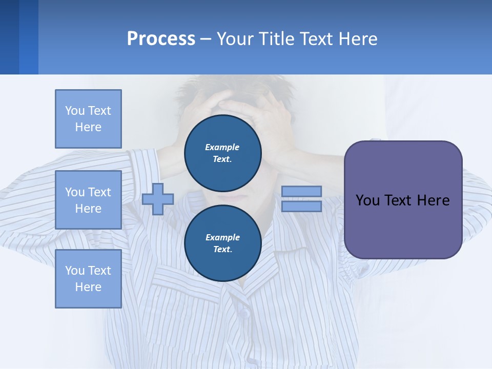 A Man Covering His Eyes While Laying In Bed PowerPoint Template