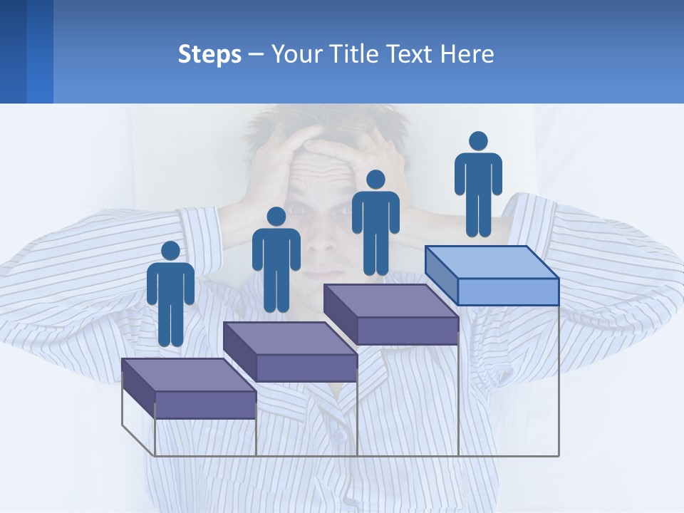 A Man Covering His Eyes While Laying In Bed PowerPoint Template