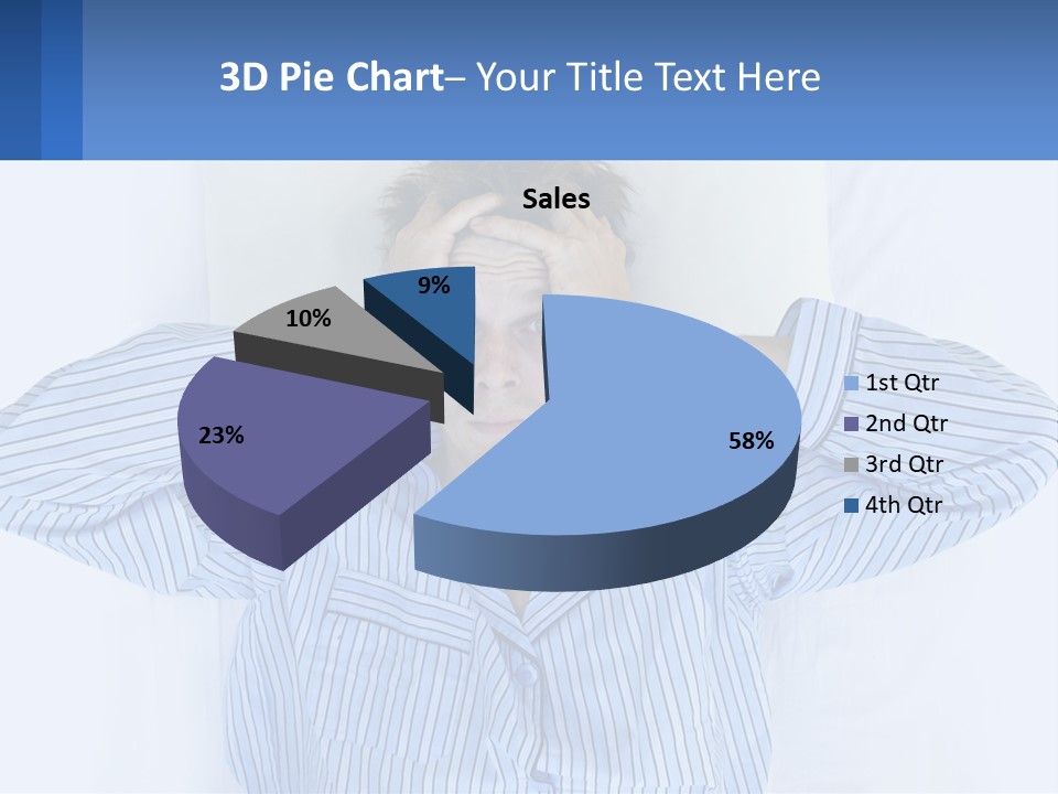 A Man Covering His Eyes While Laying In Bed PowerPoint Template