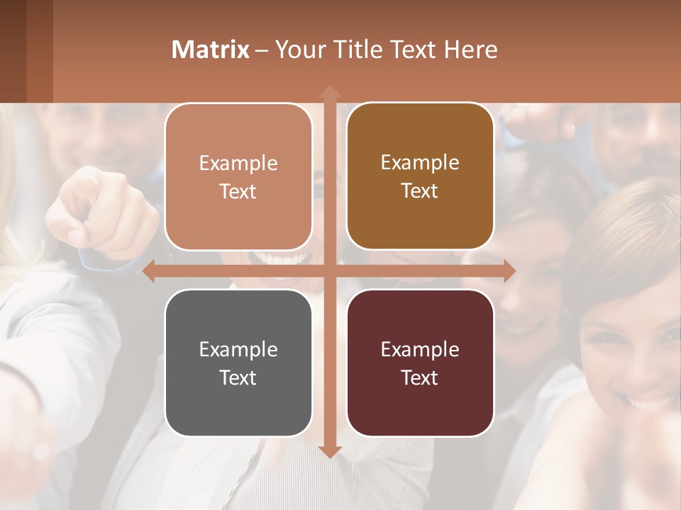 A Group Of People Pointing At The Camera PowerPoint Template