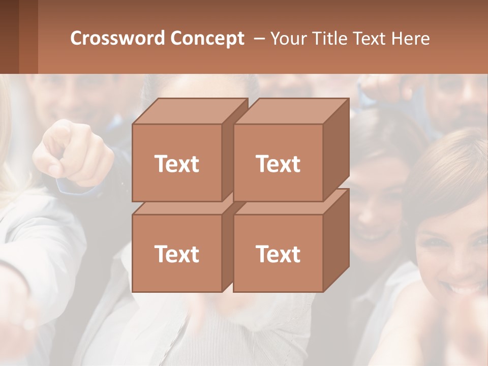 A Group Of People Pointing At The Camera PowerPoint Template