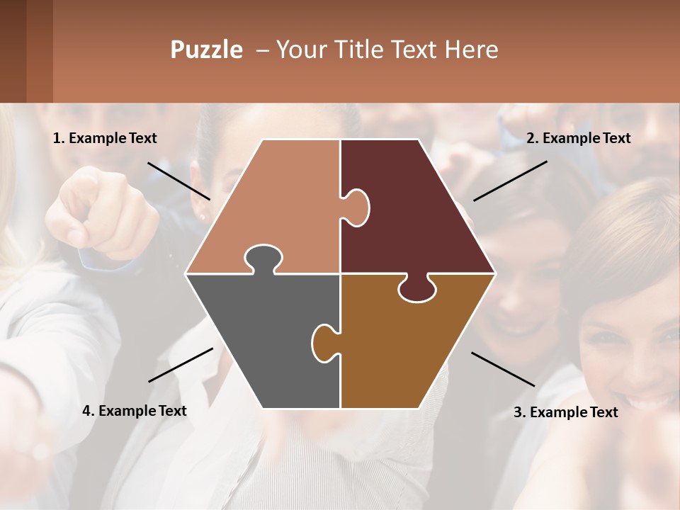 A Group Of People Pointing At The Camera PowerPoint Template