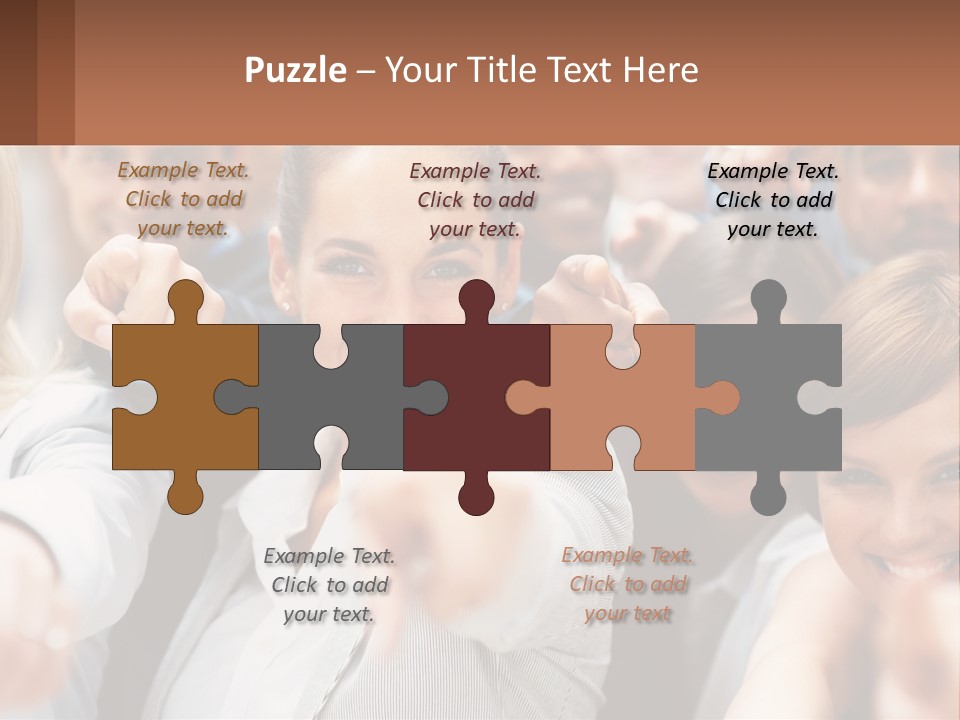 A Group Of People Pointing At The Camera PowerPoint Template