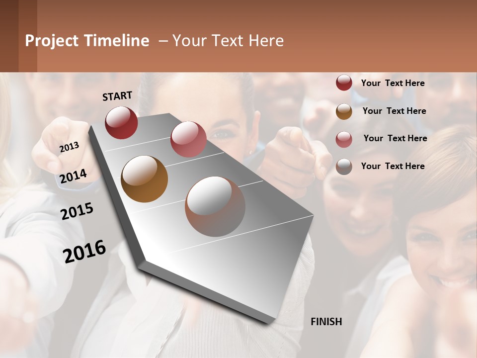 A Group Of People Pointing At The Camera PowerPoint Template
