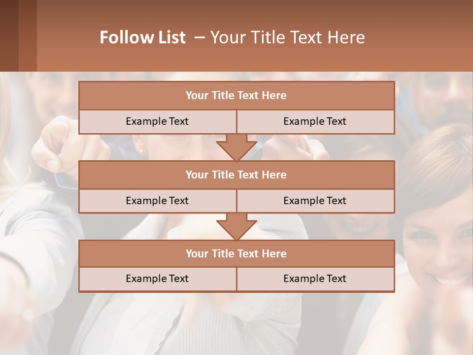 A Group Of People Pointing At The Camera PowerPoint Template