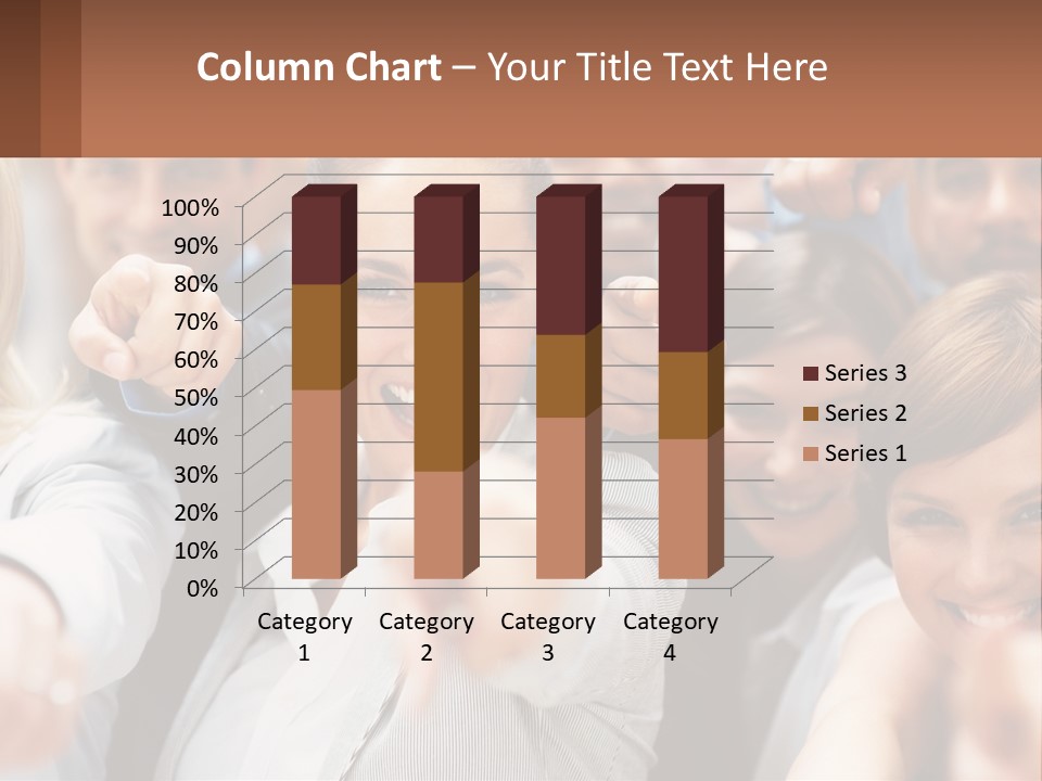 A Group Of People Pointing At The Camera PowerPoint Template
