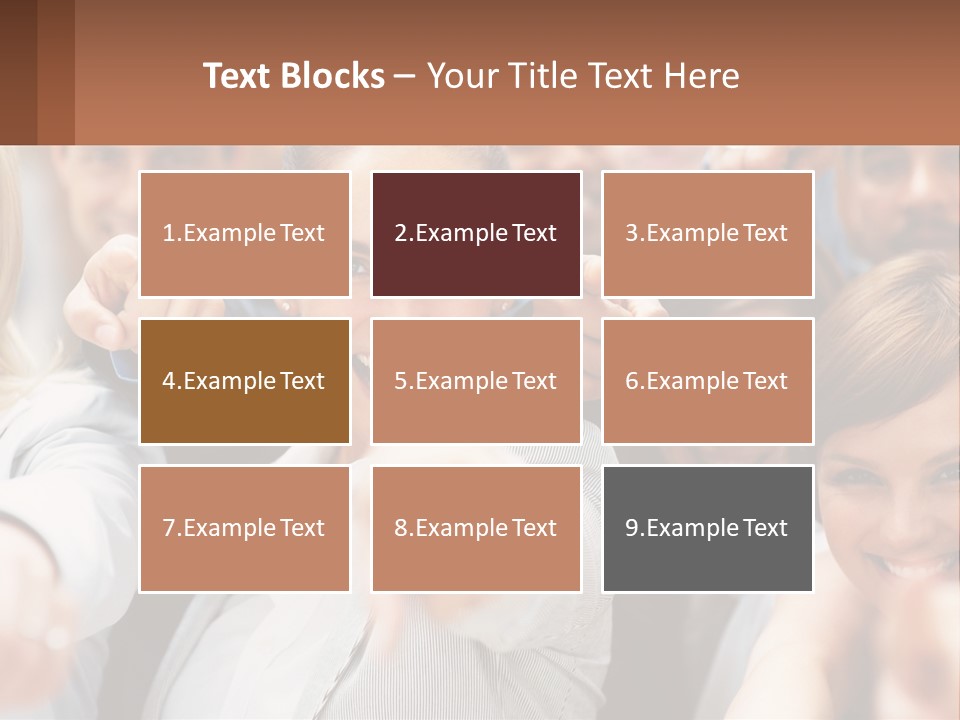 A Group Of People Pointing At The Camera PowerPoint Template