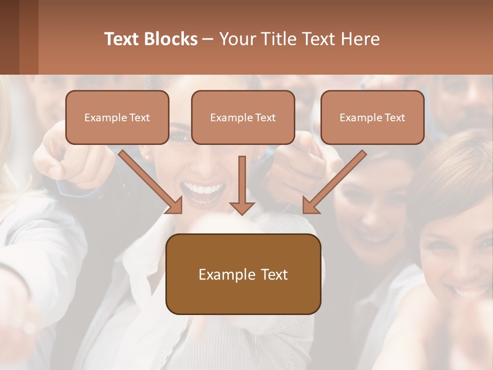 A Group Of People Pointing At The Camera PowerPoint Template