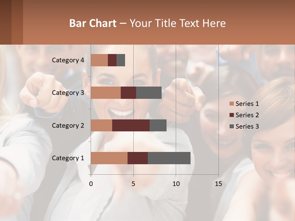 A Group Of People Pointing At The Camera PowerPoint Template