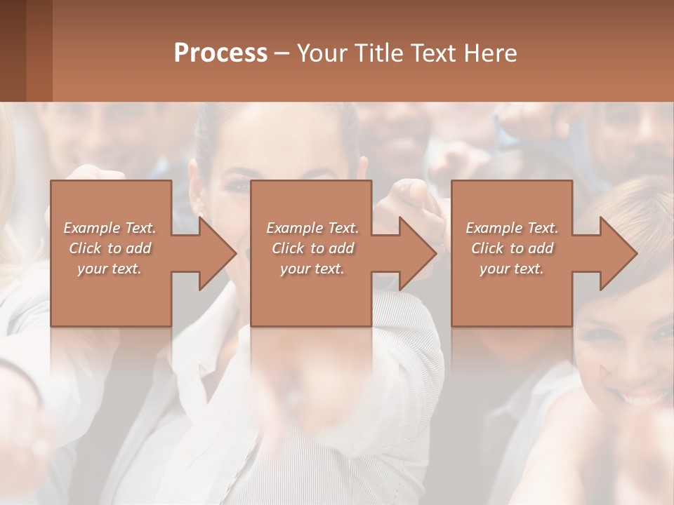 A Group Of People Pointing At The Camera PowerPoint Template
