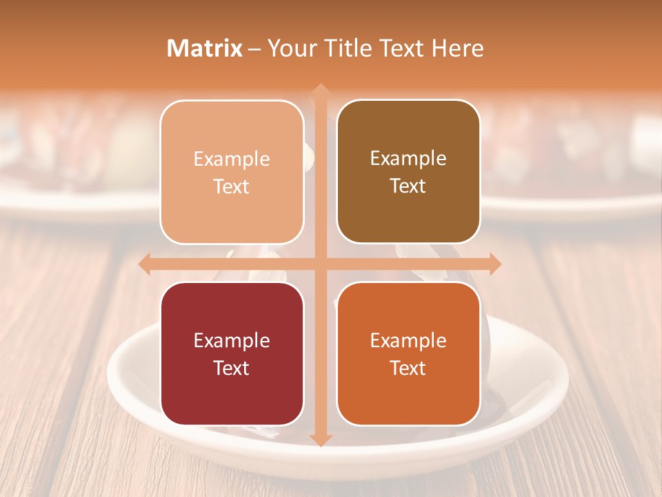 A Plate With Three Pieces Of Chocolate Covered Pears PowerPoint Template