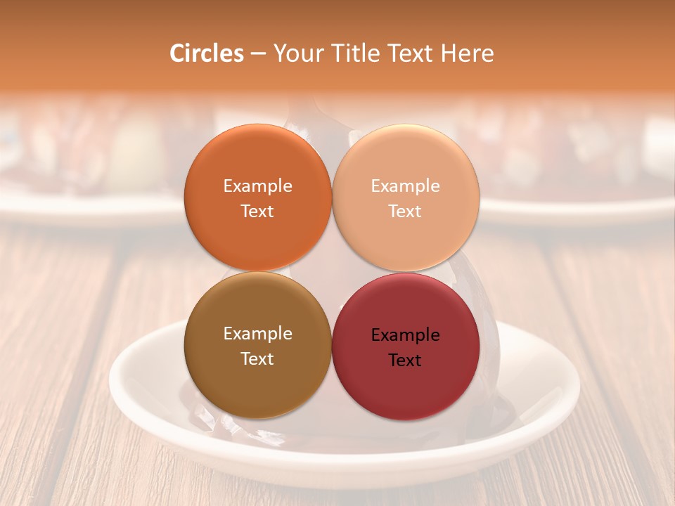 A Plate With Three Pieces Of Chocolate Covered Pears PowerPoint Template