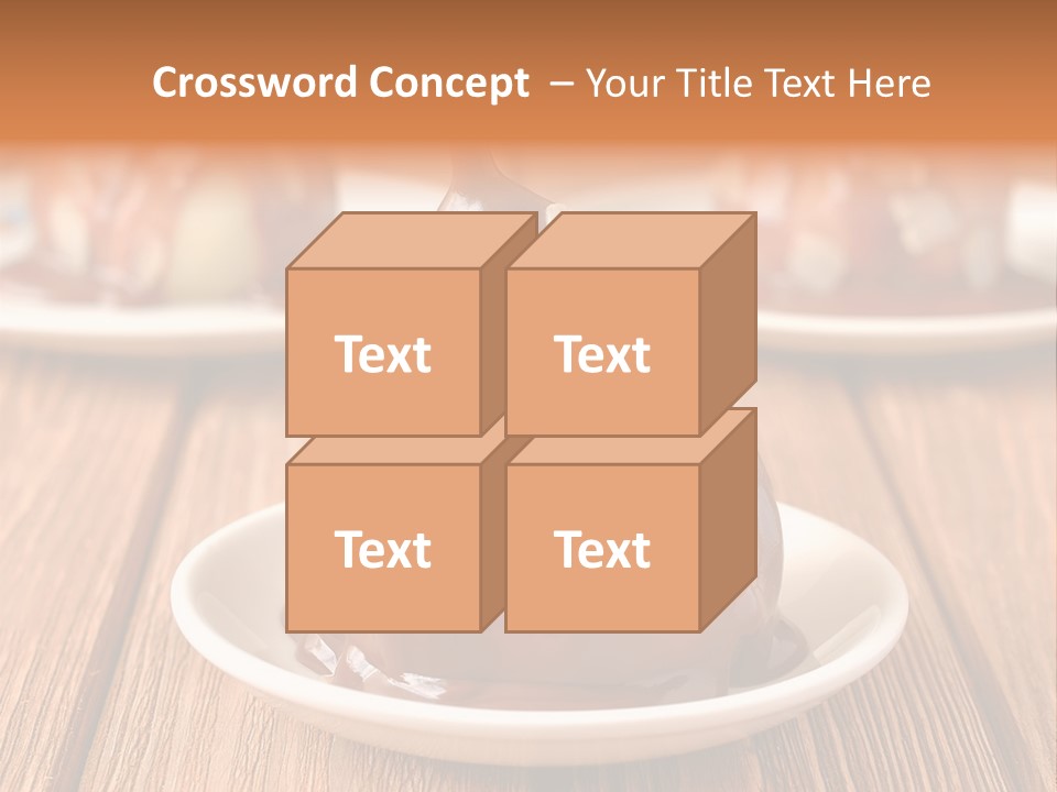 A Plate With Three Pieces Of Chocolate Covered Pears PowerPoint Template