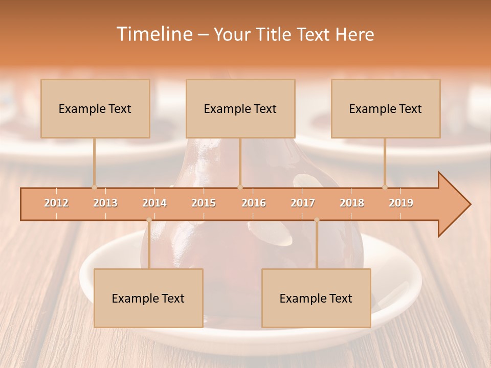 A Plate With Three Pieces Of Chocolate Covered Pears PowerPoint Template