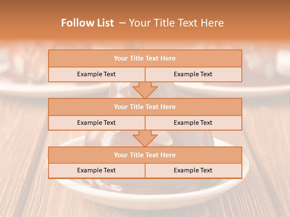 A Plate With Three Pieces Of Chocolate Covered Pears PowerPoint Template