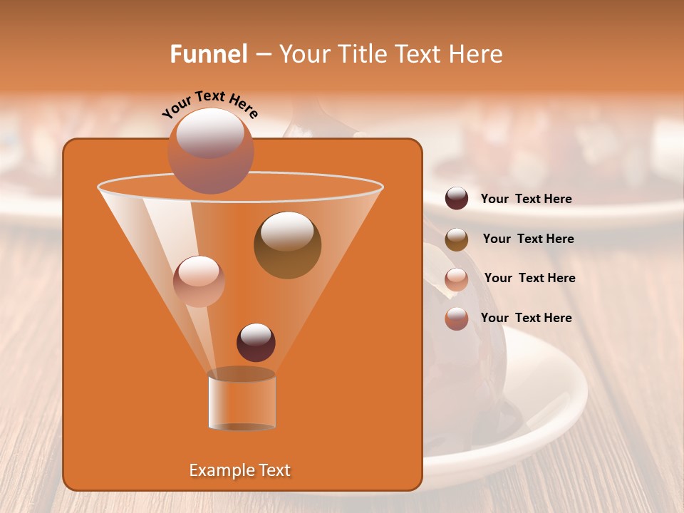 A Plate With Three Pieces Of Chocolate Covered Pears PowerPoint Template