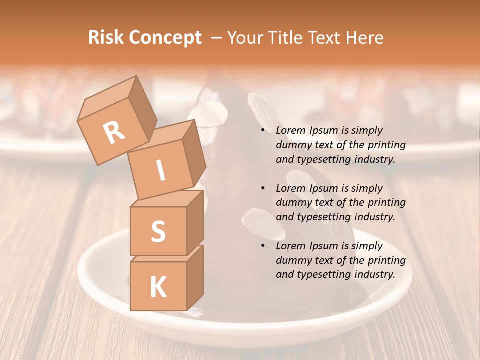 A Plate With Three Pieces Of Chocolate Covered Pears PowerPoint Template