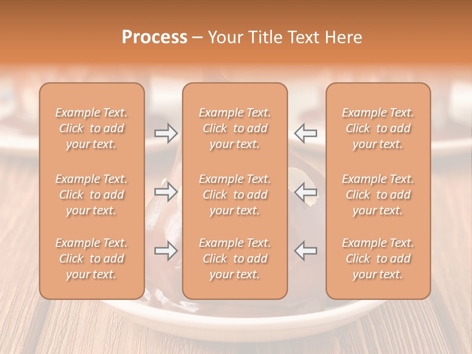 A Plate With Three Pieces Of Chocolate Covered Pears PowerPoint Template