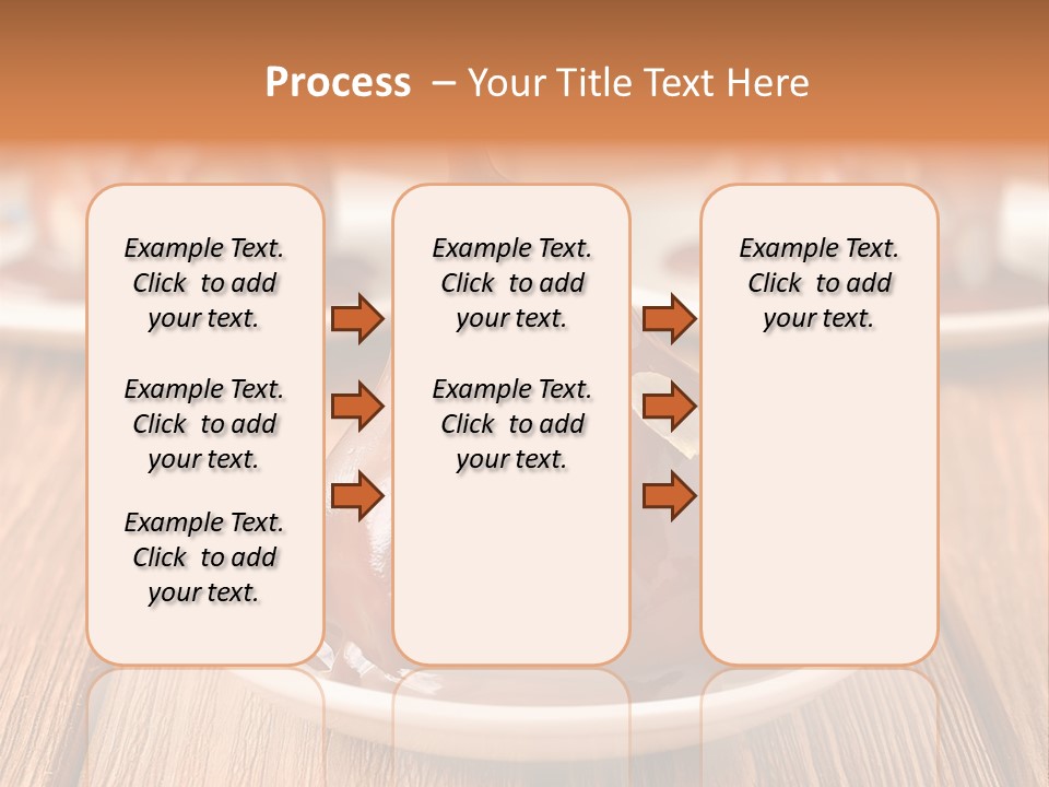 A Plate With Three Pieces Of Chocolate Covered Pears PowerPoint Template