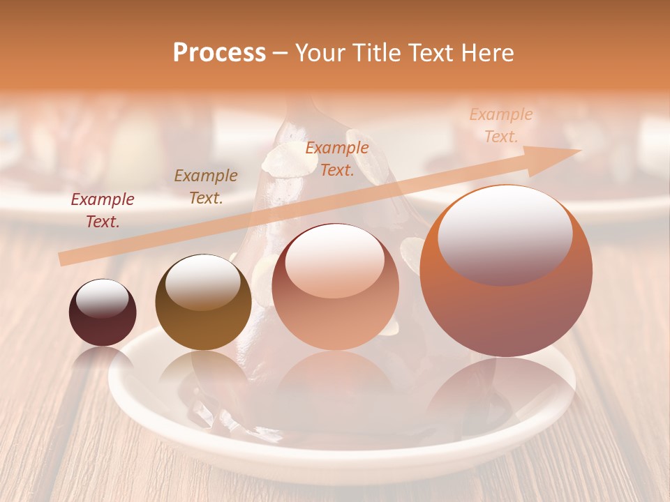 A Plate With Three Pieces Of Chocolate Covered Pears PowerPoint Template