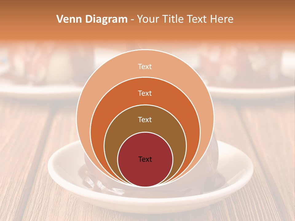 A Plate With Three Pieces Of Chocolate Covered Pears PowerPoint Template