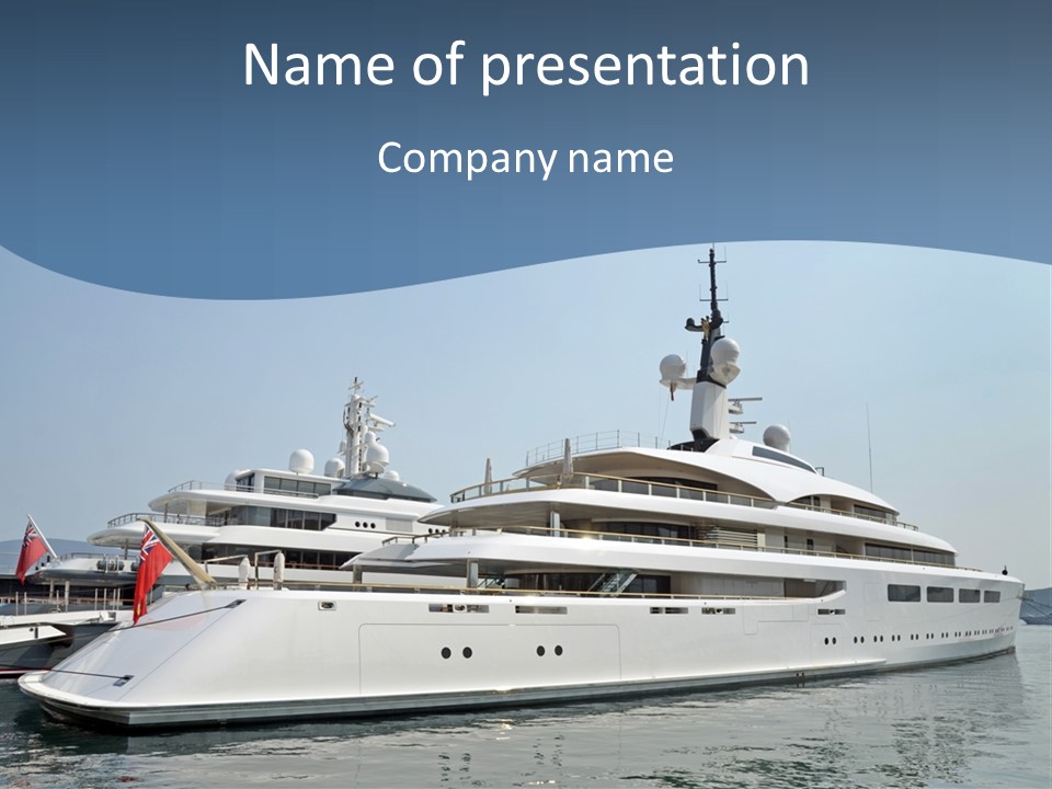 A Large White Boat In A Body Of Water PowerPoint Template