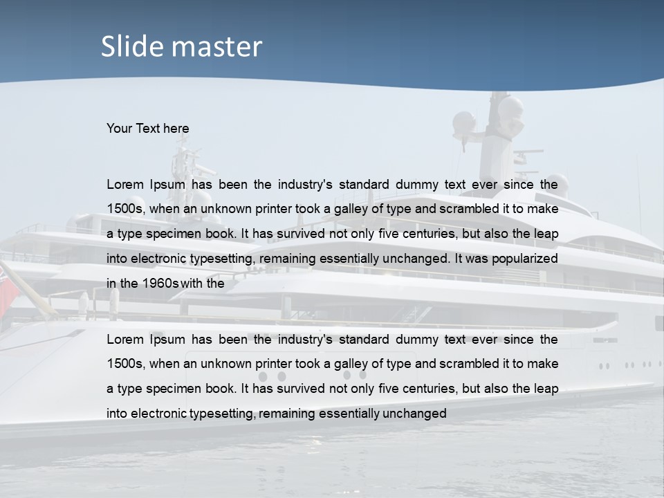 A Large White Boat In A Body Of Water PowerPoint Template