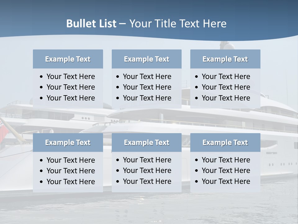 A Large White Boat In A Body Of Water PowerPoint Template