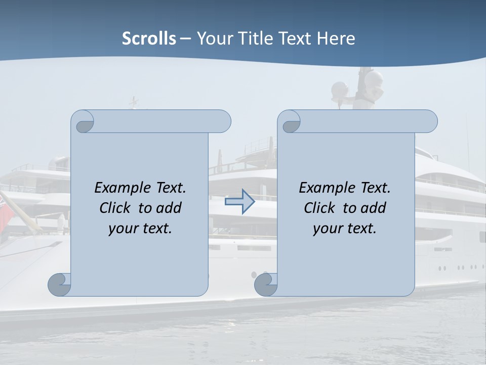 A Large White Boat In A Body Of Water PowerPoint Template