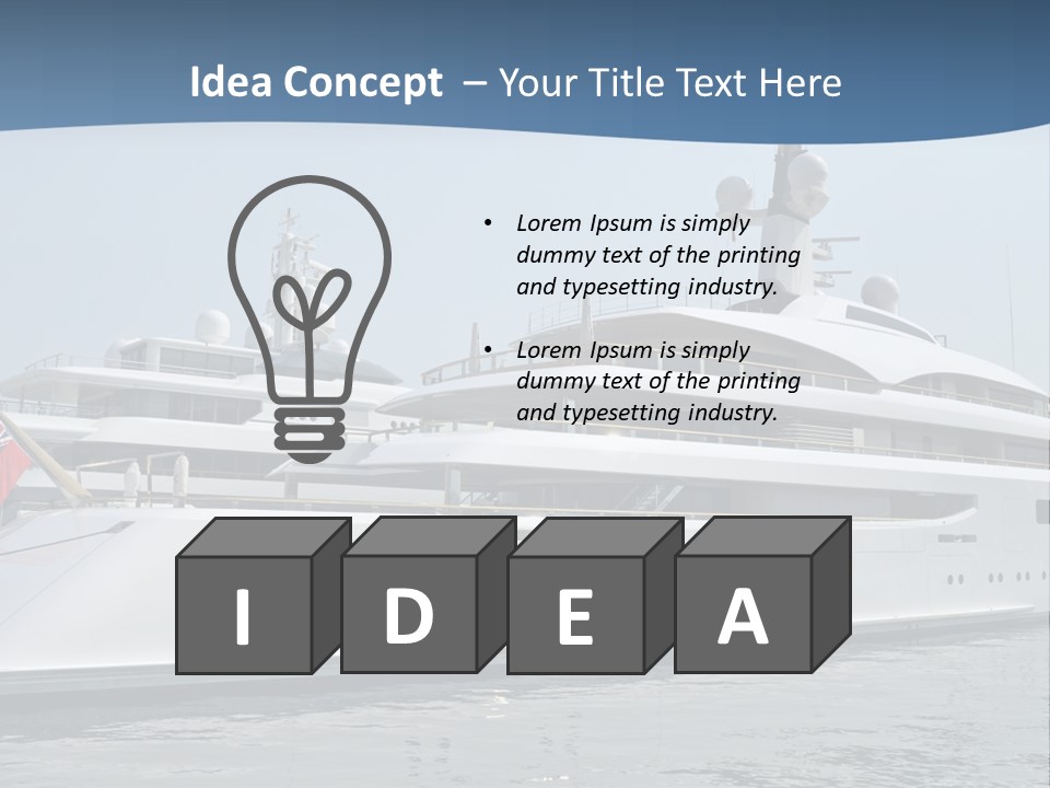 A Large White Boat In A Body Of Water PowerPoint Template