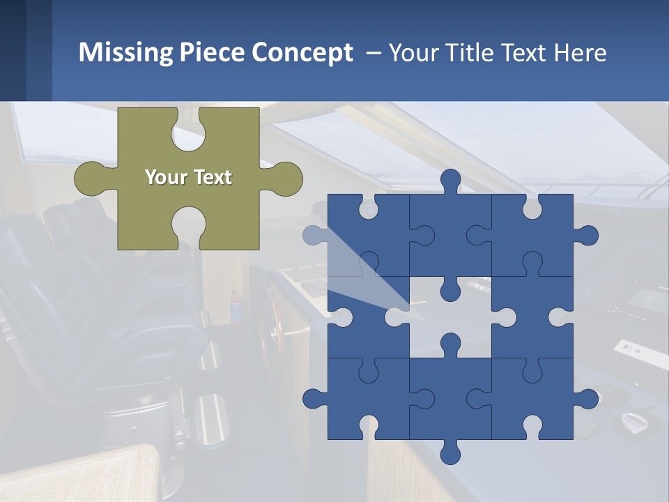 A View Of A Boat's Control Panel From The Cockpit PowerPoint Template