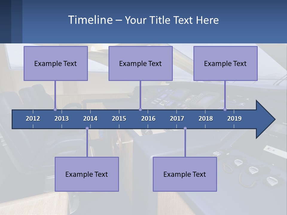 A View Of A Boat's Control Panel From The Cockpit PowerPoint Template