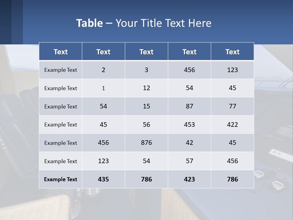 A View Of A Boat's Control Panel From The Cockpit PowerPoint Template