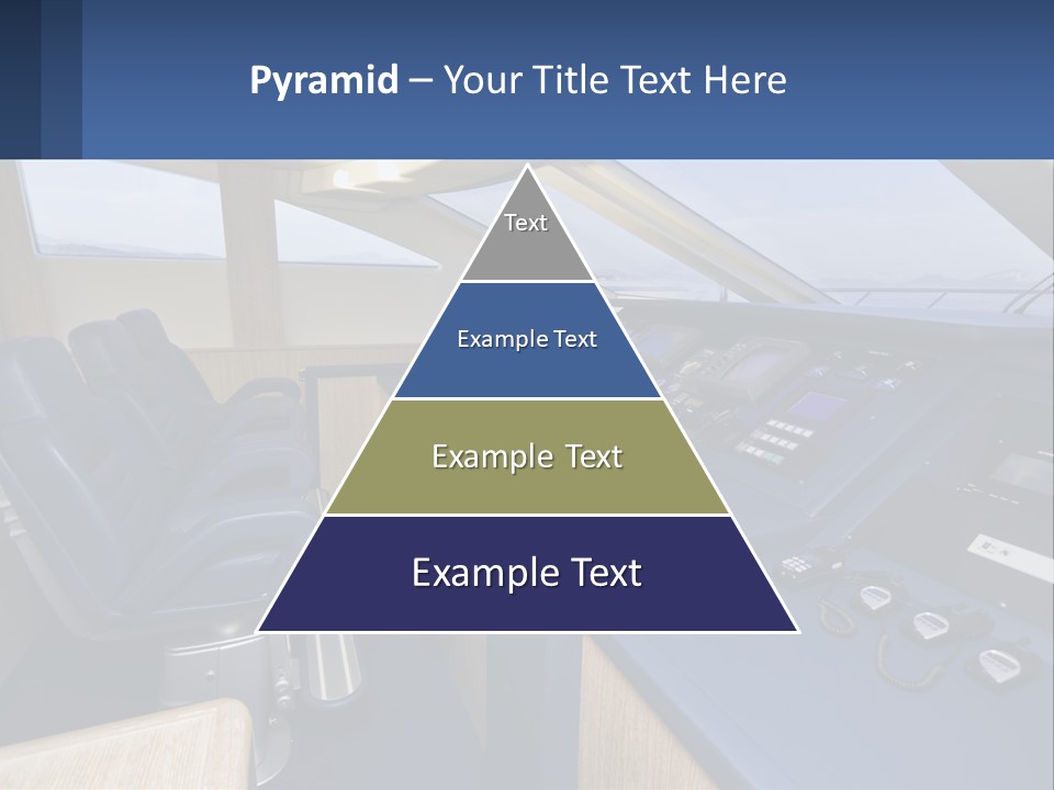 A View Of A Boat's Control Panel From The Cockpit PowerPoint Template