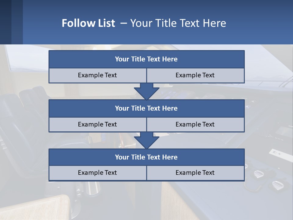 A View Of A Boat's Control Panel From The Cockpit PowerPoint Template