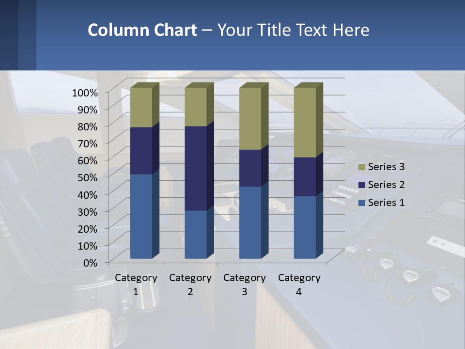 A View Of A Boat's Control Panel From The Cockpit PowerPoint Template