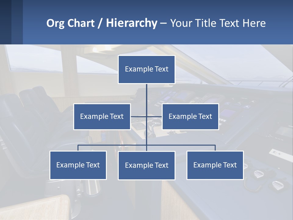 A View Of A Boat's Control Panel From The Cockpit PowerPoint Template