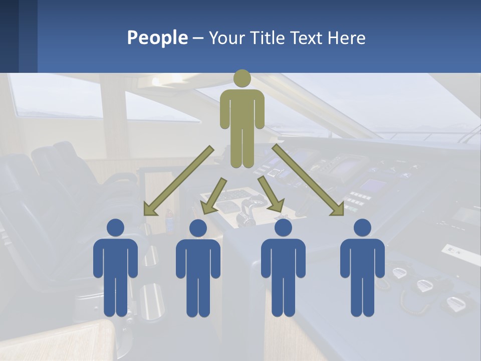 A View Of A Boat's Control Panel From The Cockpit PowerPoint Template