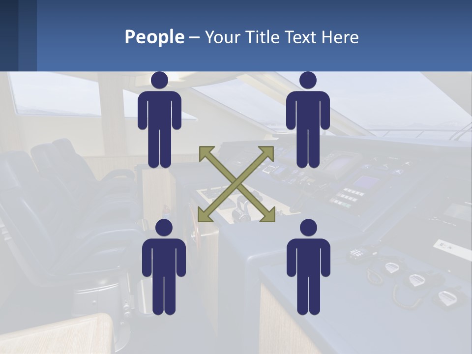 A View Of A Boat's Control Panel From The Cockpit PowerPoint Template