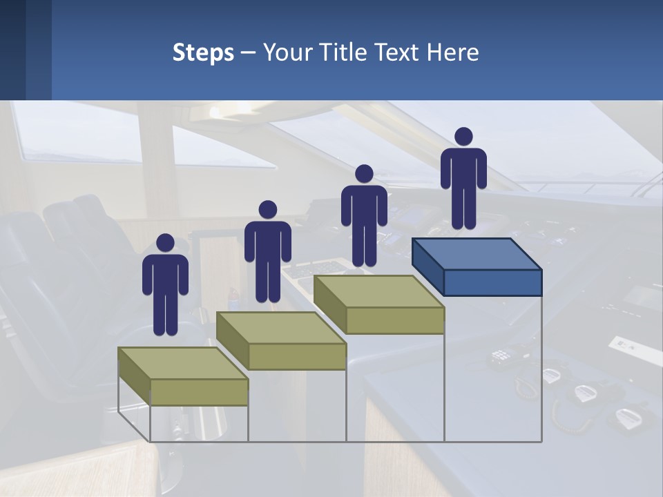 A View Of A Boat's Control Panel From The Cockpit PowerPoint Template