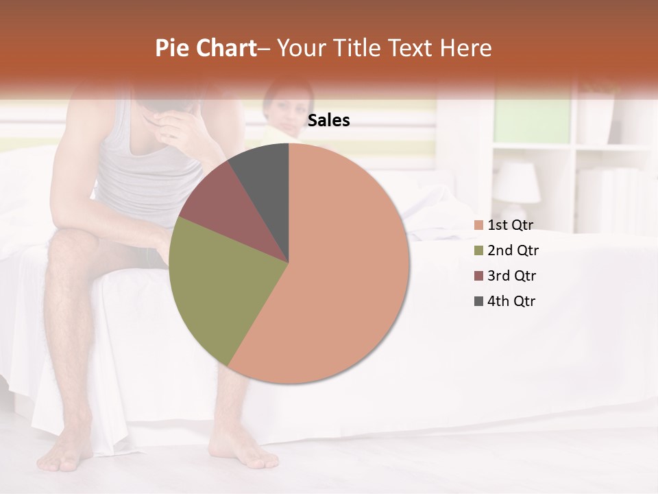 A Man Sitting On A Bed Next To A Woman PowerPoint Template
