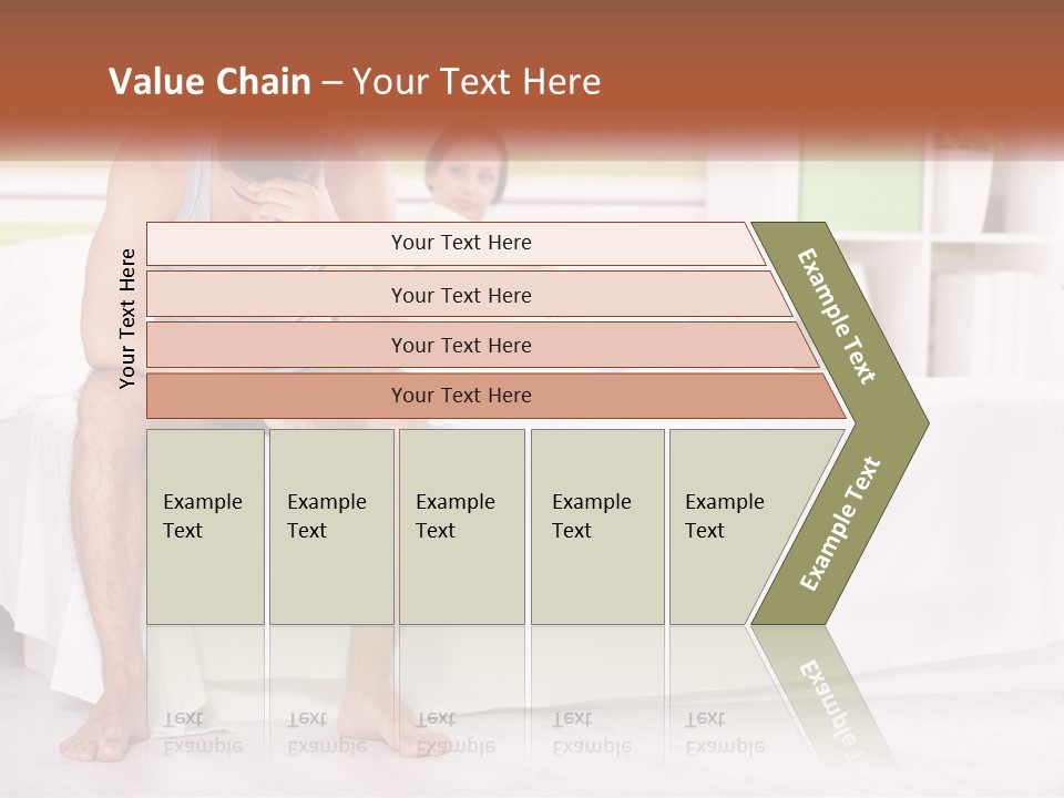A Man Sitting On A Bed Next To A Woman PowerPoint Template