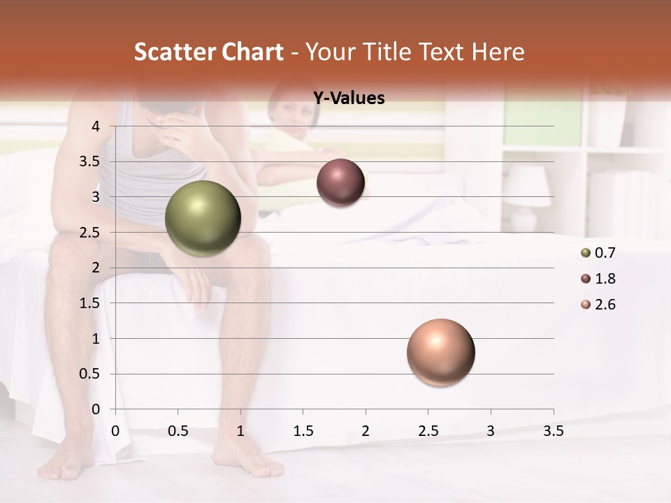 A Man Sitting On A Bed Next To A Woman PowerPoint Template