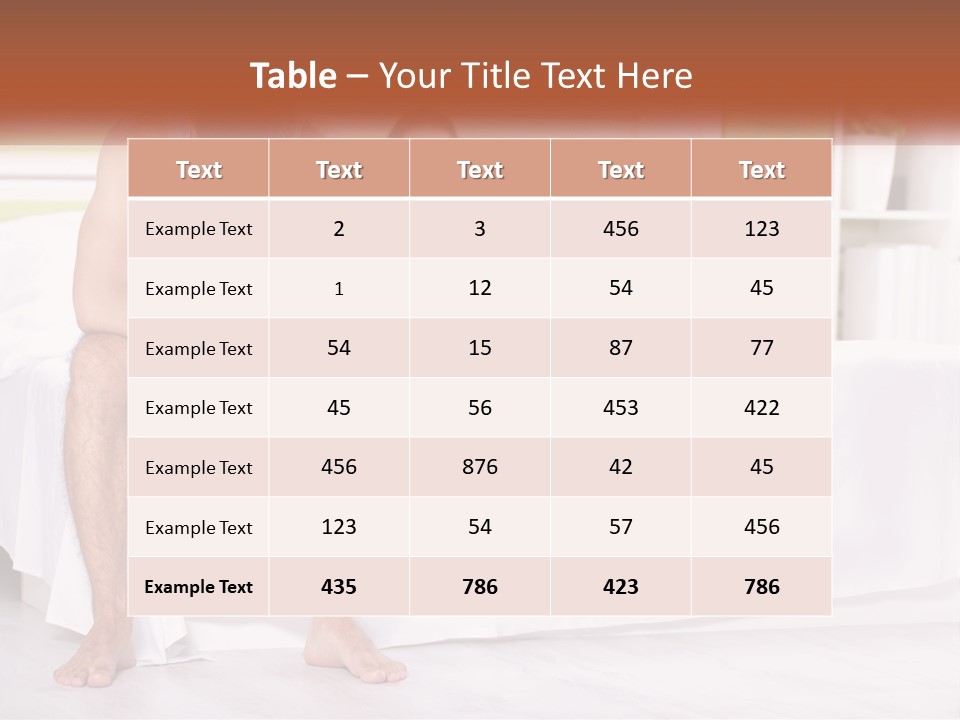 A Man Sitting On A Bed Next To A Woman PowerPoint Template