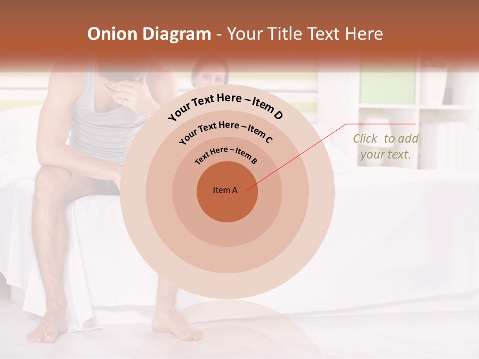 A Man Sitting On A Bed Next To A Woman PowerPoint Template