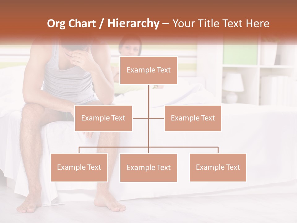 A Man Sitting On A Bed Next To A Woman PowerPoint Template