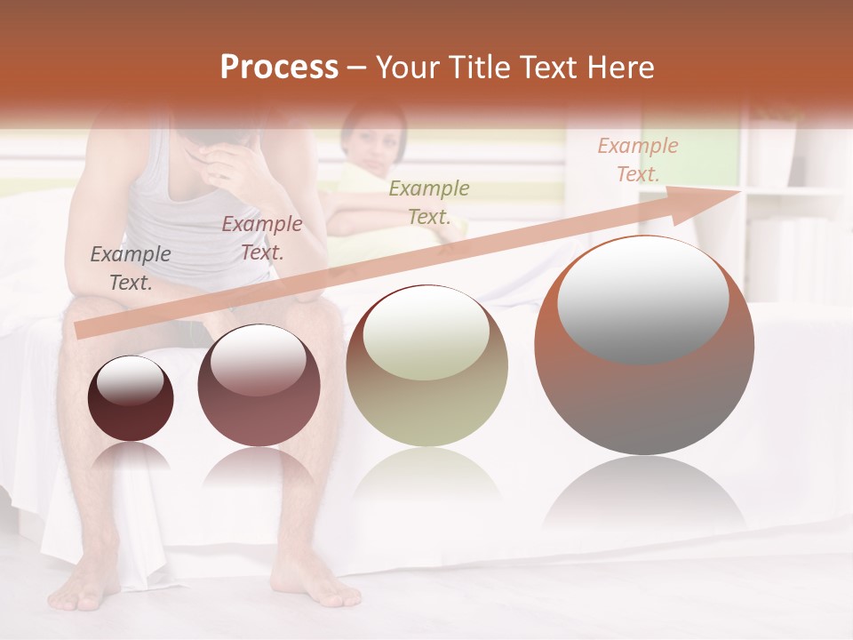 A Man Sitting On A Bed Next To A Woman PowerPoint Template